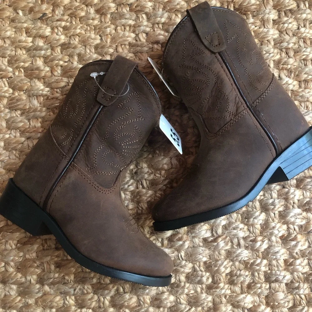 New: Masterson Leather Cowboy Boots. Unisex. Size 5.5